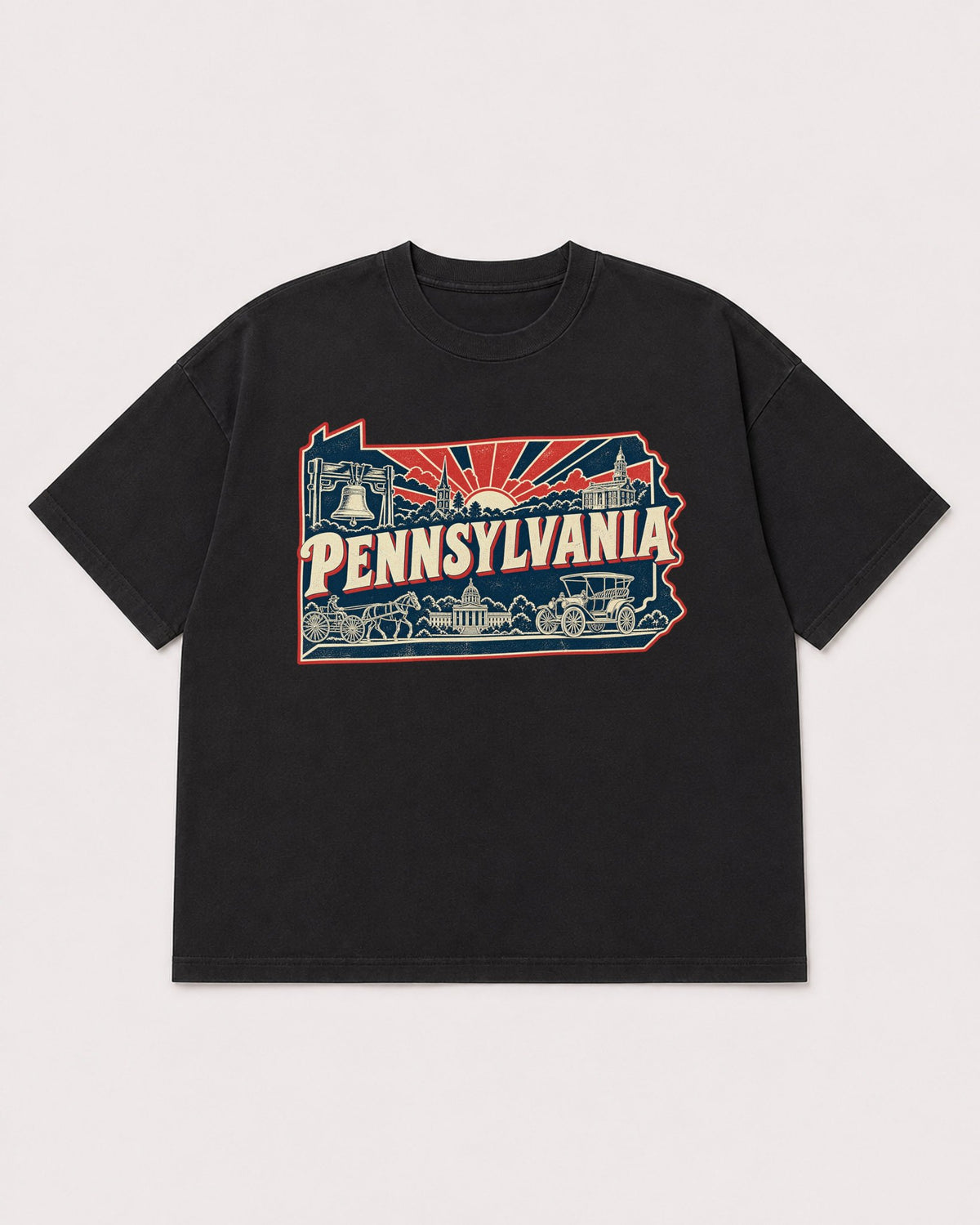 Mockup Boxy Heavyweight Tee Black product