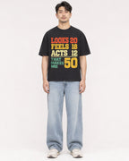 Mockup Boxy Heavyweight Tee Black male full-body 13