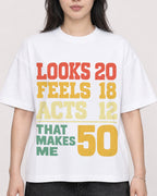 Mockup Boxy Heavyweight Tee White female close-up 13
