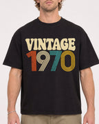 Mockup Boxy Heavyweight Tee Black male close-up 28