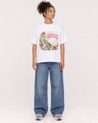 Mockup Boxy Heavyweight Tee White female full-body 20