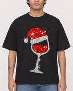 Mockup Boxy Heavyweight Tee Black male close-up 06