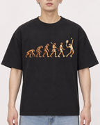Mockup Boxy Heavyweight Tee Black male close-up 01