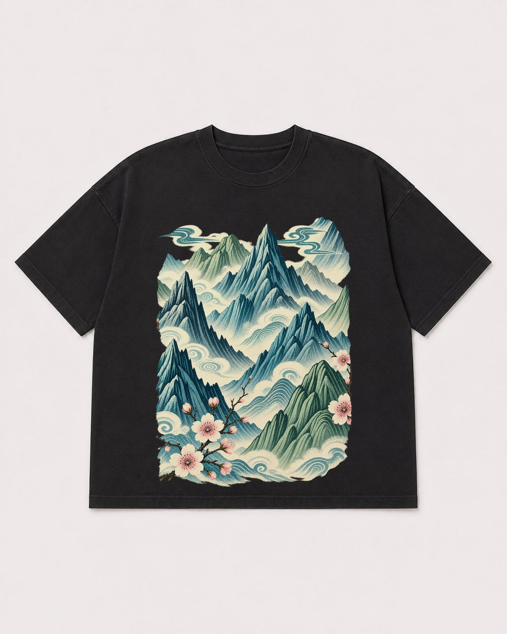 Mockup Boxy Heavyweight Tee Black product