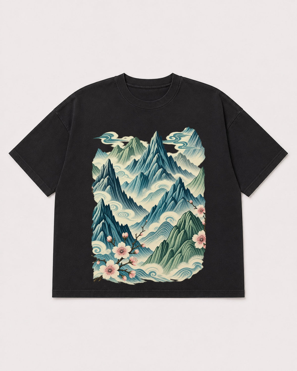 Mockup Boxy Heavyweight Tee Black product