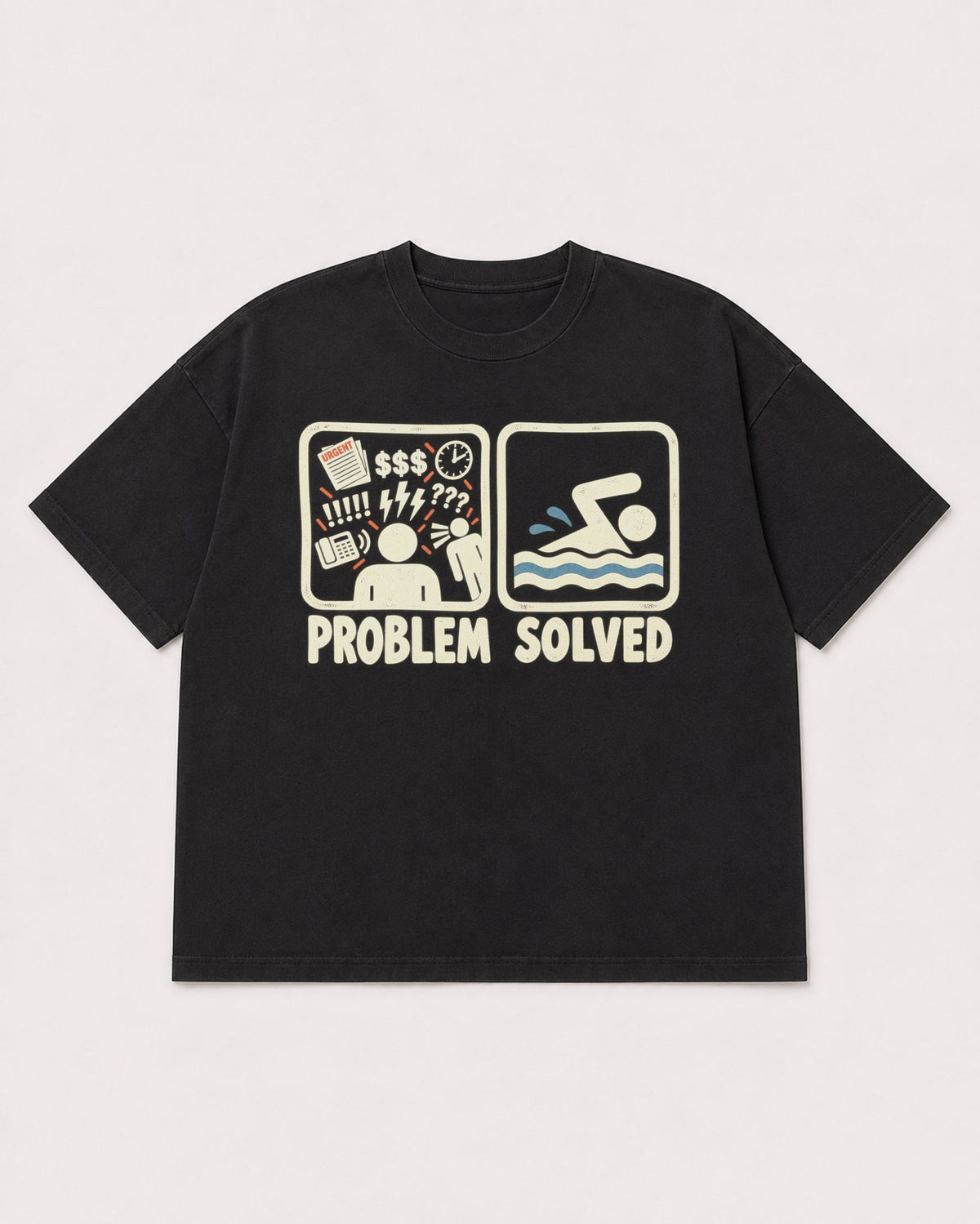 Mockup Boxy Heavyweight Tee Black product