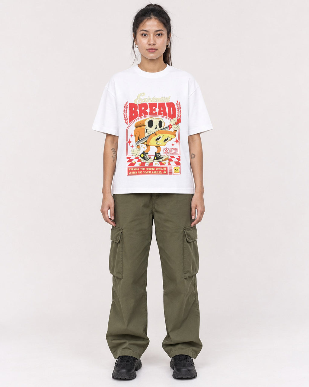 Mockup Boxy Heavyweight Tee White female full-body 42
