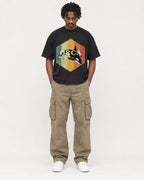Mockup Boxy Heavyweight Tee Black male full-body 04