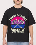 Mockup Boxy Heavyweight Tee Black male close-up 29