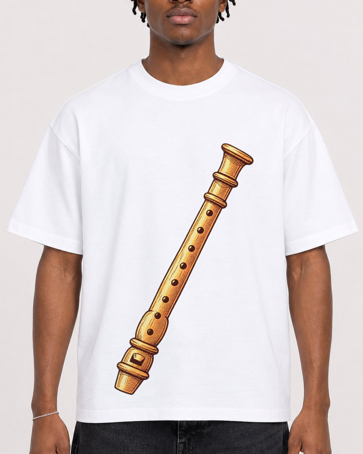 Mockup Boxy Heavyweight Tee White male close-up 05