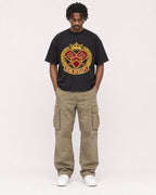 Mockup Boxy Heavyweight Tee Black male full-body 04