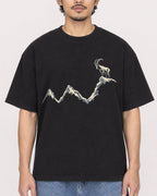 Mockup Boxy Heavyweight Tee Black male close-up 02