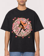 Mockup Boxy Heavyweight Tee Black male close-up 10