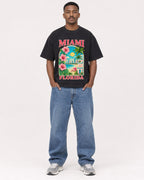 Mockup Boxy Heavyweight Tee Black male full-body 14