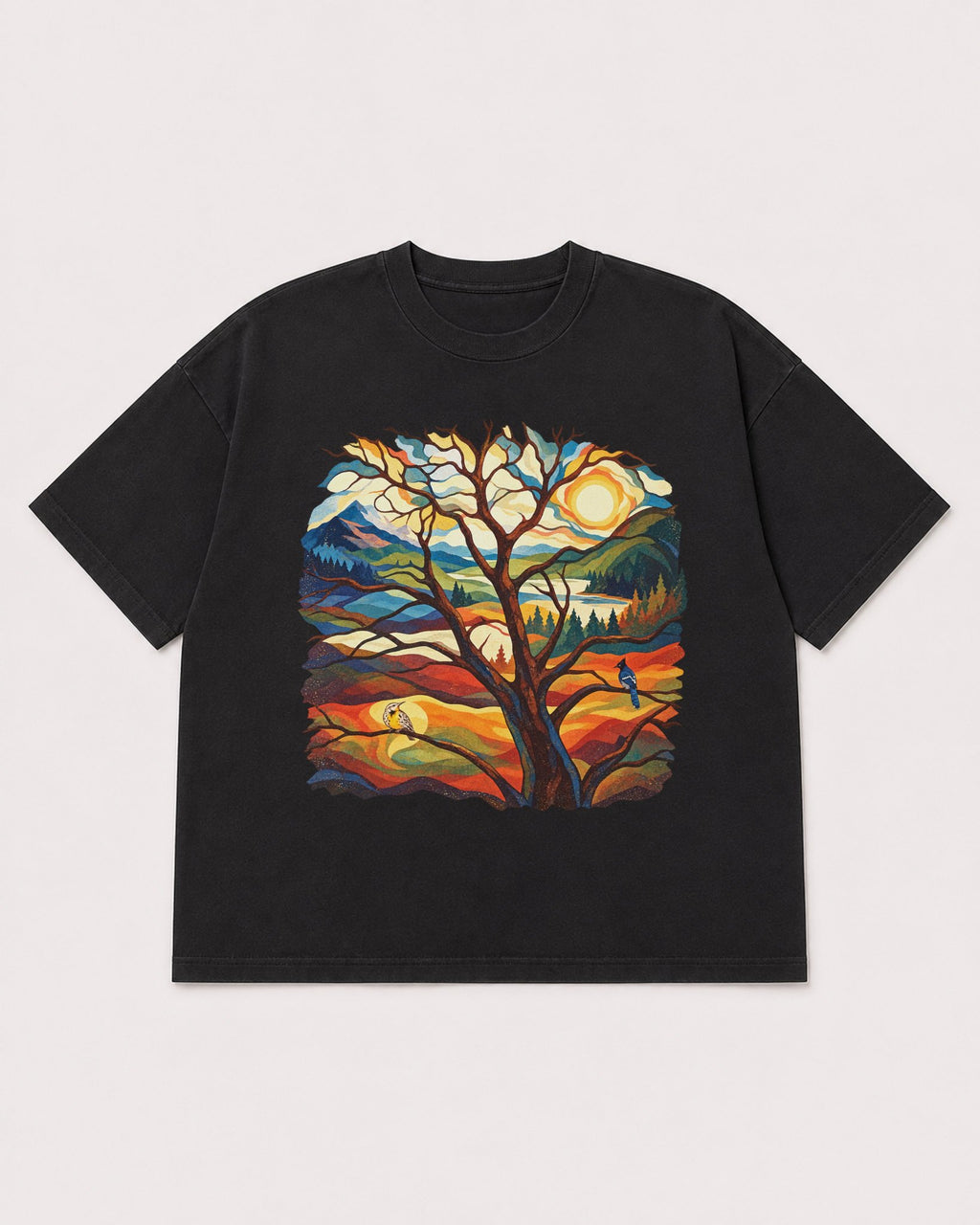 Mockup Boxy Heavyweight Tee Black product