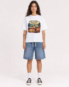 Mockup Boxy Heavyweight Tee White female full-body 06
