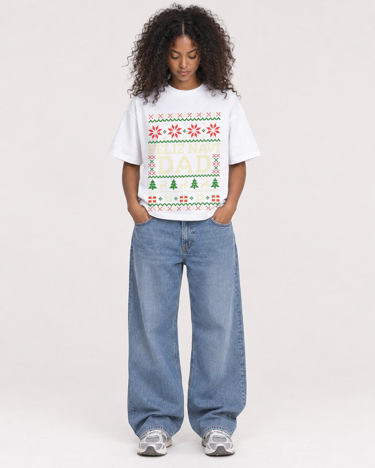 Mockup Boxy Heavyweight Tee White female full-body 05