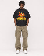 Mockup Boxy Heavyweight Tee Black male full-body 04