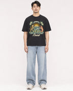 Mockup Boxy Heavyweight Tee Black male full-body 13