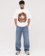 Mockup Boxy Heavyweight Tee White male full-body 07