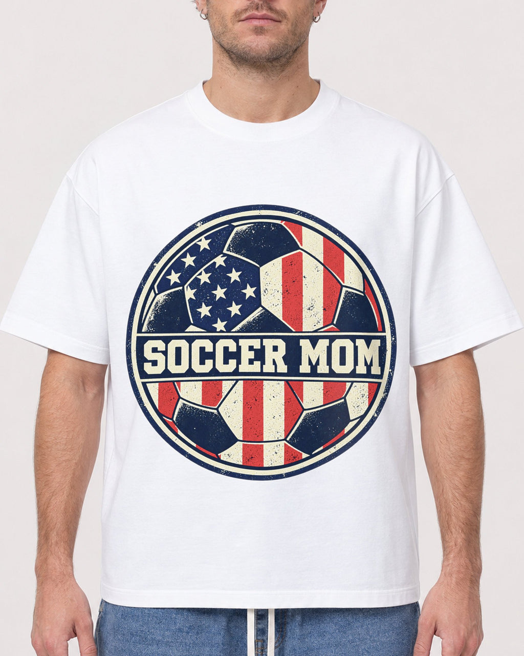 Mockup Boxy Heavyweight Tee White male close-up 08
