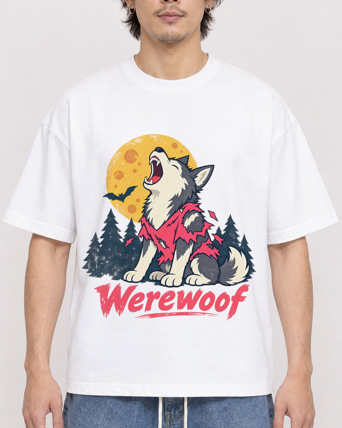Mockup Boxy Heavyweight Tee White male close-up 03