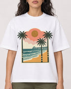 Mockup Boxy Heavyweight Tee White female close-up 07