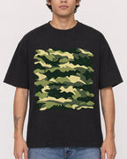 Mockup Boxy Heavyweight Tee Black male close-up 06