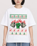 Mockup Boxy Heavyweight Tee White female close-up 11