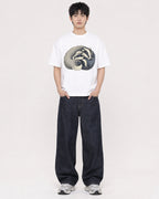 Mockup Boxy Heavyweight Tee White male full-body 01