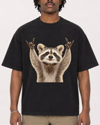 Mockup Boxy Heavyweight Tee Black male close-up 04