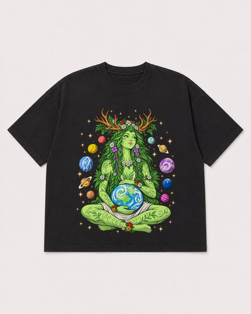 Mockup Boxy Heavyweight Tee Black product