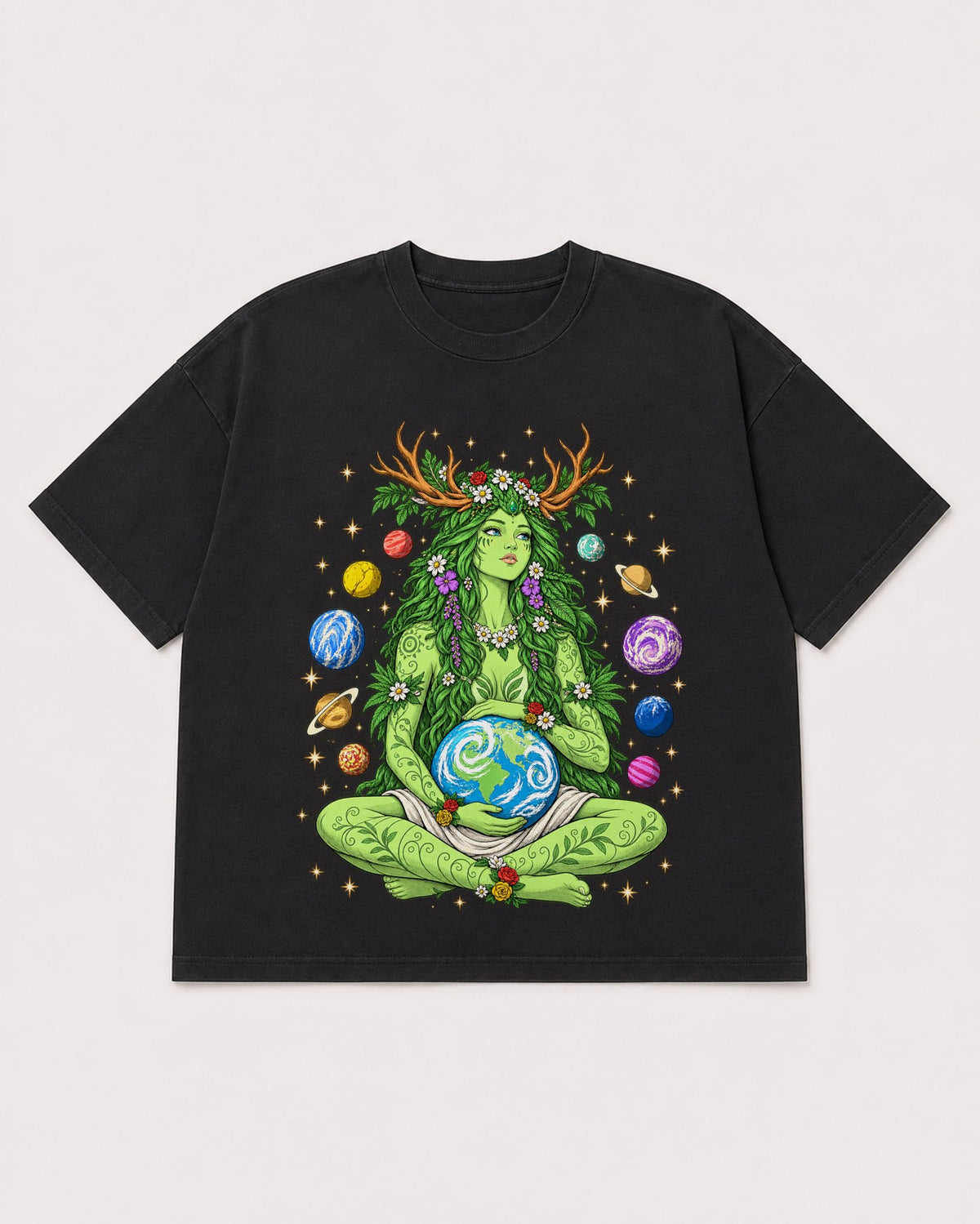 Mockup Boxy Heavyweight Tee Black product