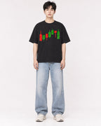 Mockup Boxy Heavyweight Tee Black male full-body 01
