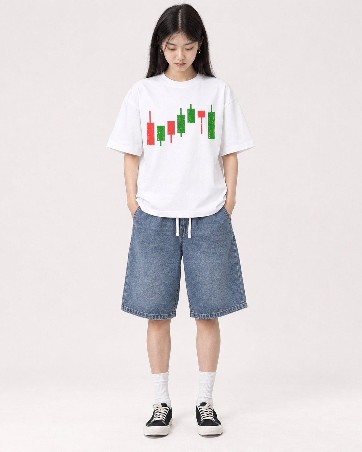 Mockup Boxy Heavyweight Tee White female full-body 01