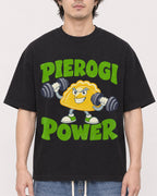 Mockup Boxy Heavyweight Tee Black male close-up 03