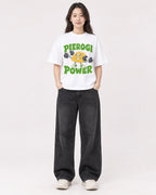 Mockup Boxy Heavyweight Tee White female full-body 03