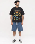 Mockup Boxy Heavyweight Tee Black male full-body 07
