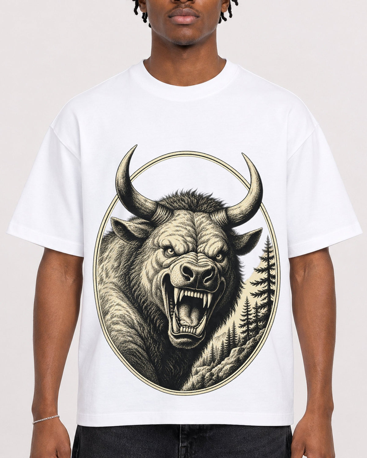 Mockup Boxy Heavyweight Tee White male close-up 05