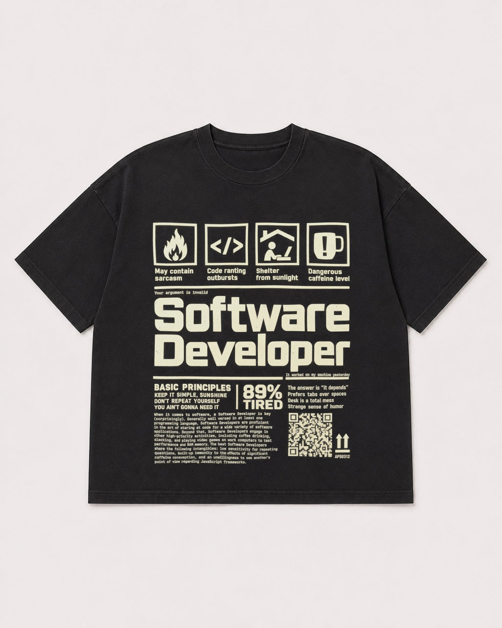 Mockup Boxy Heavyweight Tee Black product