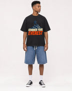 Mockup Boxy Heavyweight Tee Black male full-body 15