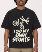 Mockup Boxy Heavyweight Tee Black male close-up 04