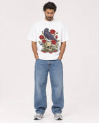 Mockup Boxy Heavyweight Tee White male full-body 47