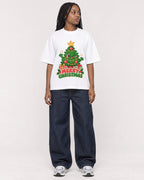 Mockup Boxy Heavyweight Tee White female full-body 04
