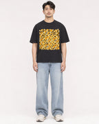 Mockup Boxy Heavyweight Tee Black male full-body 13