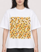 Mockup Boxy Heavyweight Tee White female close-up 13