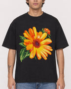 Mockup Boxy Heavyweight Tee Black male close-up 06