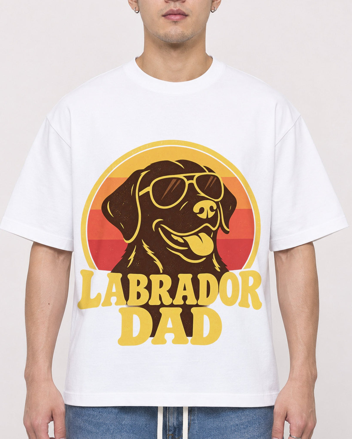 Mockup Boxy Heavyweight Tee White male close-up 13