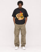 Mockup Boxy Heavyweight Tee Black male full-body 04