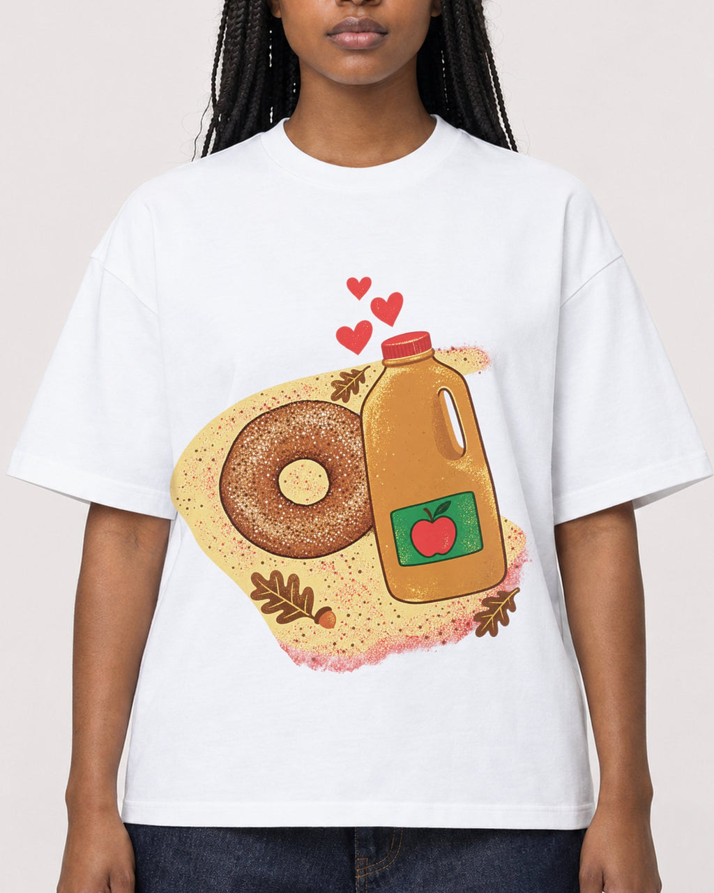 Mockup Boxy Heavyweight Tee White female close-up 04